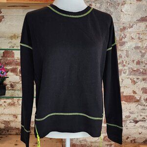 Lisa Todd | Contrast Stitch Side Zip Sweatshirt
